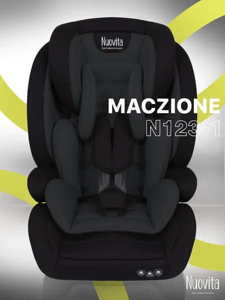 Универсальное детское автокресло Maczione N123-1 (9-36 кг) с трансформацией в бустер, группа 1-2-3.
