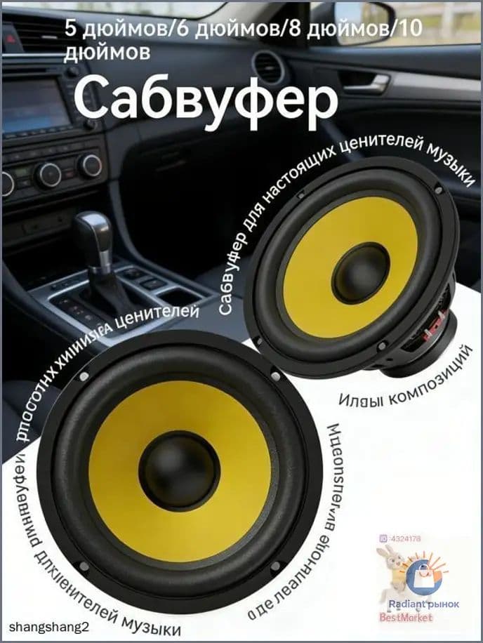 Сабвуфер автомобильный, 13 см (5 дюйм.)