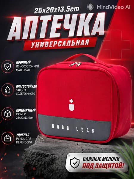 Аптечка домашняя большая, сумка для лекарств автомобильная