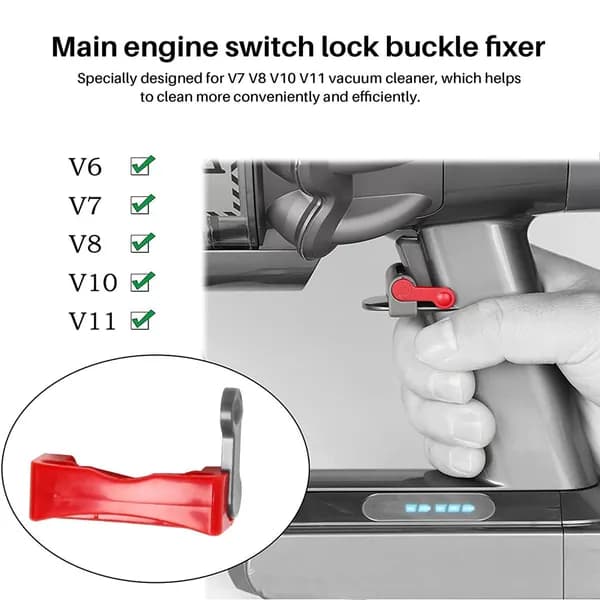 Блокировка триггера для пылесоса V6 V7 V8 V10 V11, аксессуары для кнопок питания, Free Your Finger Red