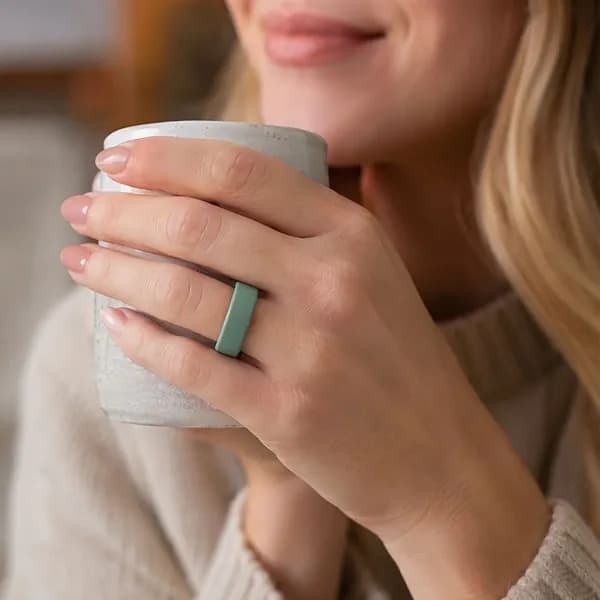 Мягкий силиконовый чехол для кольца Oura Ring 5, цвет: светло-зелёный, размер S