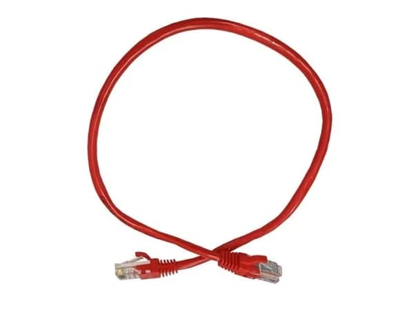 Патч-корд UTP4 cat 5e, ВС, LSZH, красный, литой коннектор, NETKO Optima, 0.5м