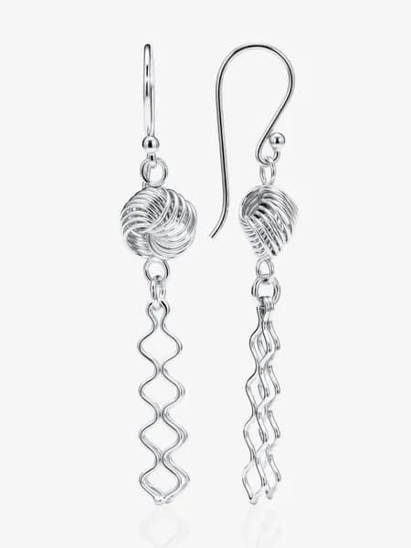 Серьги женские серебро 925 подвесные