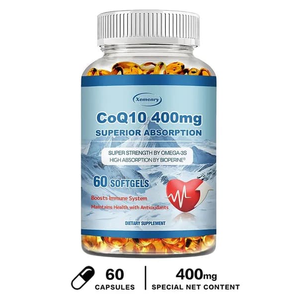 Биологически активная добавка Xemenry Coenzyme Q10 поддерживает здоровье сердца, укрепляет иммунную систему и обеспечивает антиоксидантную защиту.