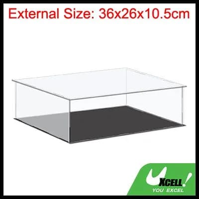 Прозрачный акриловый бокс для коллекций, 36x26x10.5 см, защита от пыли, для поделок и коллекций