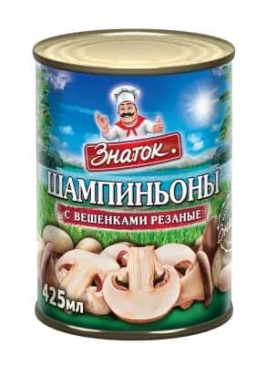 Шампиньоны с вешенками резаные банка 400 гр