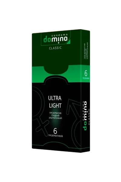 Domino презервативы "Ultra Light"- гладкие ультратонкие, в упаковке 6 шт.