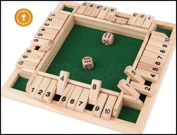 GM Настольная игра "Закрой коробку" (Shut The Box) для развития математики у детей 4-7 лет