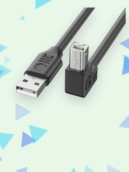 Длинный USB-кабель для принтера и сканера с фольгированным экранированием, 2m - Наклонись