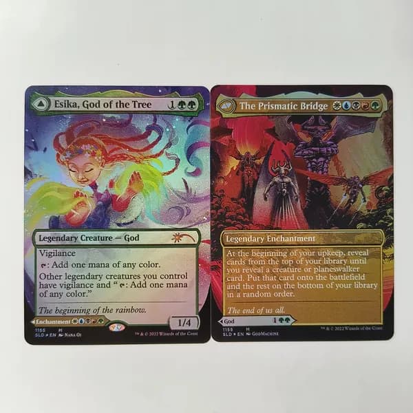 Портативные карты MTG Настройка и прокси высококачественной фольги Эсика, бог дерева