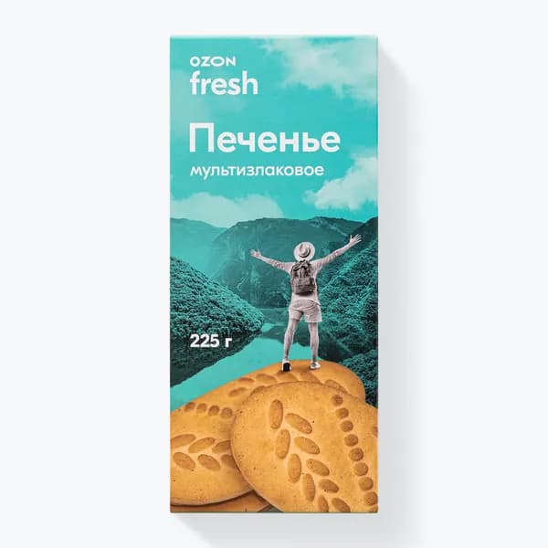 Печенье мультизлаковое 225 г, Ozon fresh