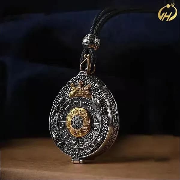 Винтажное ожерелье с подвеской Будды из латуни