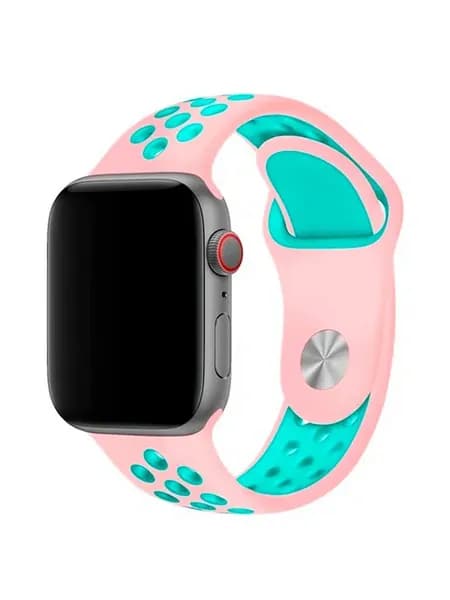 Ремешок Watch Series 38 40мм силиконовый, перфорация розовый