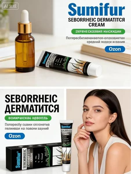 Крем от дерматита, для лечения себорейного дерматита, псориаза, шелушения и зуда для тела, для кожи головы, тела и лица, 20 г