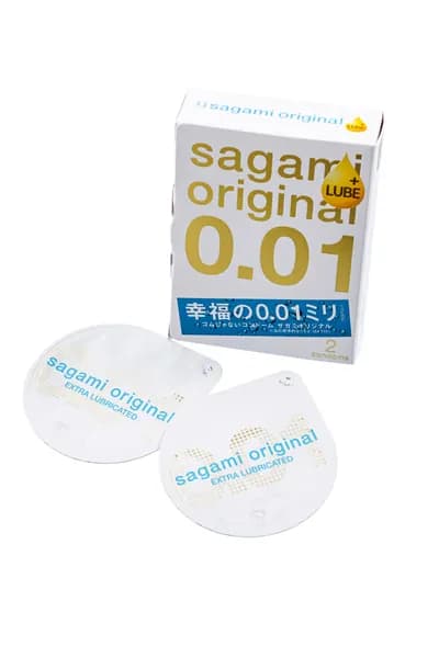 Презервативы Sagami Original 0.01 Extra Lub полиуретановые №2