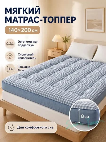 Матрас, Беспружинный, 137х190 см