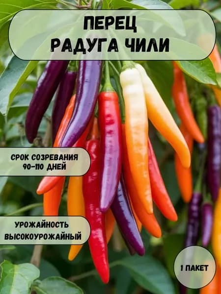 Перец острый Радуга чили, семена 10 шт