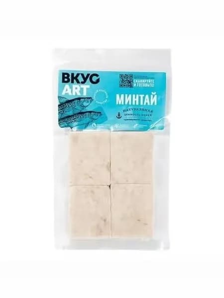 Минтай ВкусАрт замороженный с кожей филе 400 г