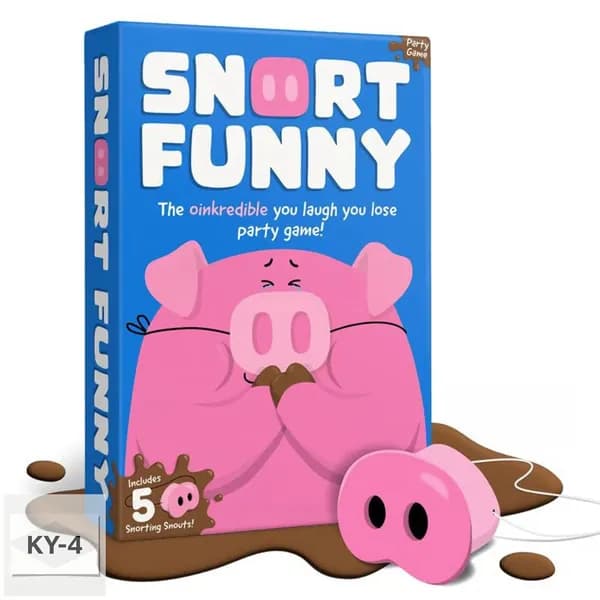 Игра на вечеринку Snort Funny с пятачками и 150 карточками вызовов