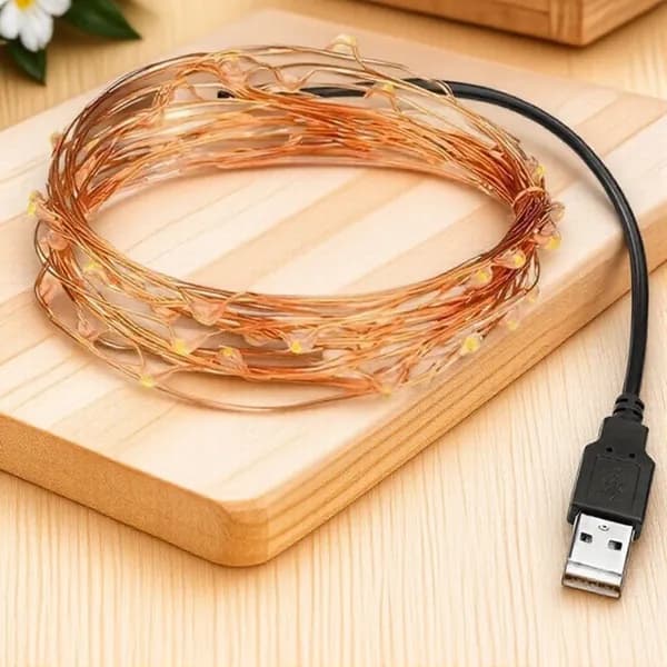 Электрогирлянда интерьерная Нить Светодиодная, 5 м, питание От порта USB, 1 шт
