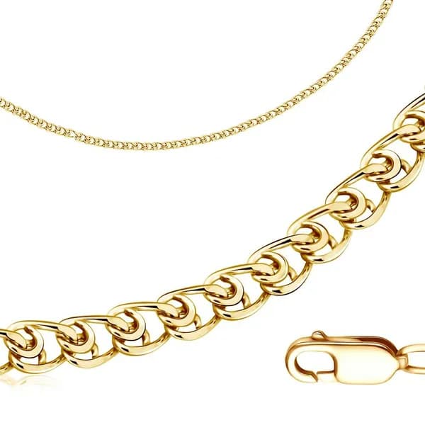 Pletnev Jewelry Браслет Серебро позолоченное 925 пробы, плетение Лав (сердечки)
