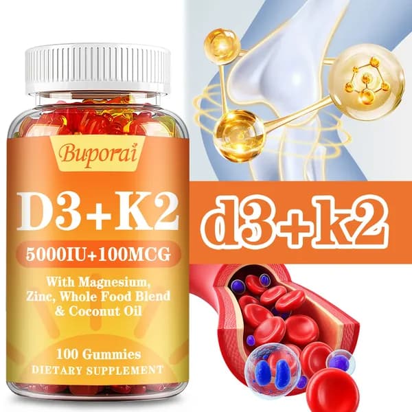 Жевательные витамины Buportti Vitamin D - содержат D3, K2, магний, цинк - укрепляют кости, поддерживают мышцы и способствуют укреплению иммунитета