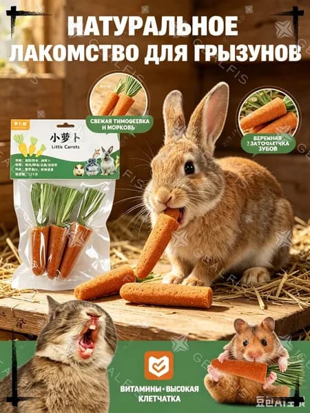 Лакомство для кроликов и грызунов, морковный травяной торт с тимофеевкой для заточки зубов, полезный десерт для хомяков, морских свинок и шиншилл