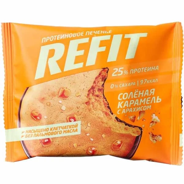 Печенье белковое Соленая карамель с арахисом Refit 35г