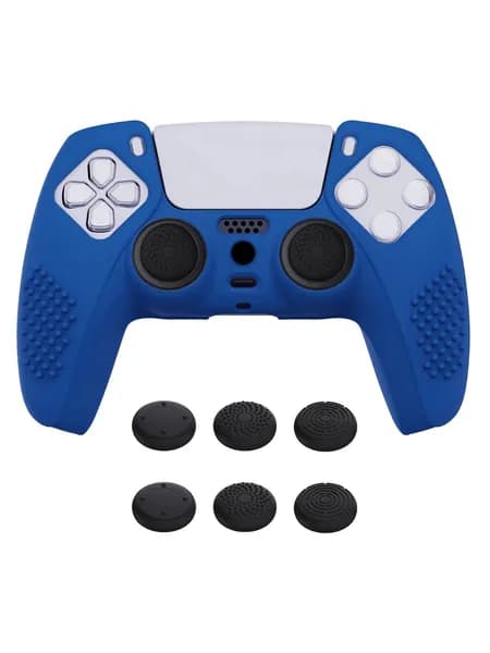 PlayVital 3D Studded Edition Противоскользящая силиконовая накладка для PS5 контроллера, мягкий резиновый чехол с 6 колпачками для стиков