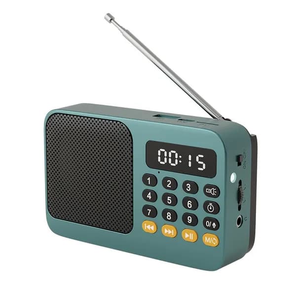 Магнитола FM-радио портативный небольшой аварийный перезаряжаемый любительский Bluetooth звуковой ящик мини винтажный музыкальный динамик Mp3-плеер A, 5 Вт, зеленый