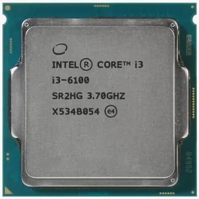 Процессор Intel Core i3-6100 (CM8066201927202) OEM - LGA 1151, 2 x 3,7 ГГц, L2 - 512 КБ, L3 - 3 МБ, DDR4, TDP 51 Вт