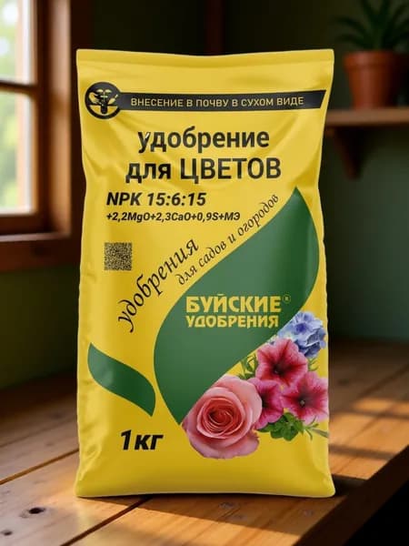 Комплексное минеральное удобрение(КМУ) для ЦВЕТОВ 1кг Буйские Удобрения