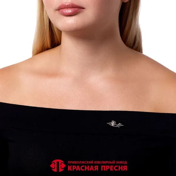 Серебряная брошь Б13316652-1