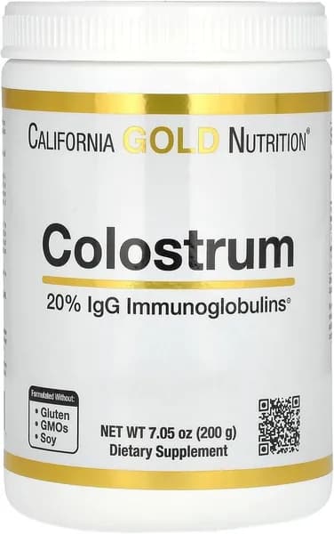 california gold nutrition Colostrum, концентрированное молозиво в порошке, 200 г