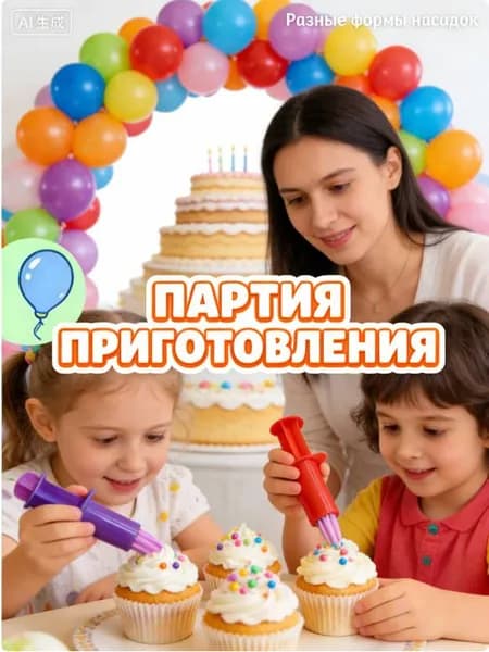 Набор шприцов-экструдеров для лепки из теста и пластилина