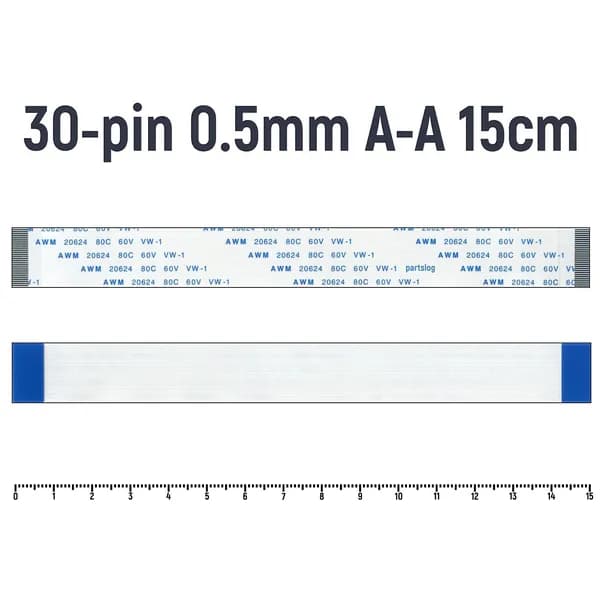 FFC Шлейф межплатный HDD - IO Audio CardReader для Asus X555L X555LA X555LB X555LD 30-pin Шаг 0.5mm Длина 15cm Прямой A-A