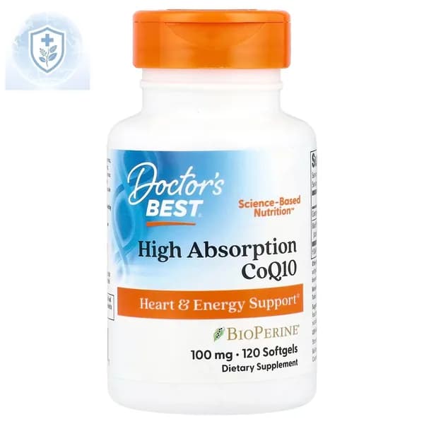 Doctor's Best, Коэнзим Q10 (High Absorpion CoQ10) , 100 мг, 120 мягких капсул