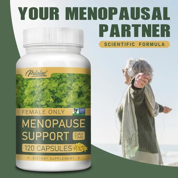 Дневной крем Pslalae Menopause Support предназначен для облегчения симптомов менопаузы, таких как приливы, ночная потливость, перепады настроения и бессонница.