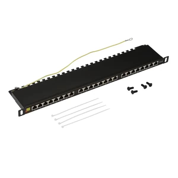 LANMASTER LAN-PPC24S6 Патч-панель 19" компактная, экранированная, 24 порта RJ45, кат.6