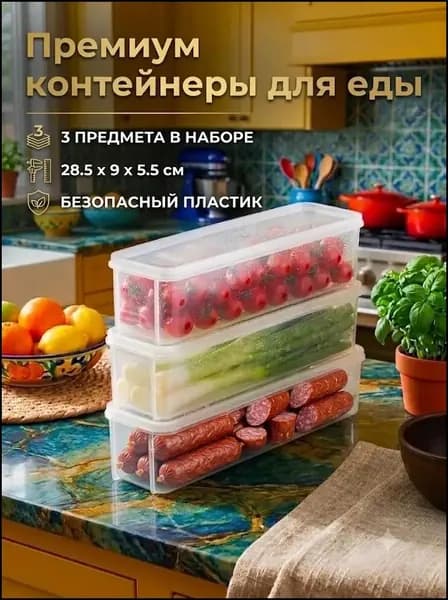 Органайзер для холодильника 1500 мл 1 шт пластик