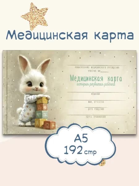 Медицинская карта A5, 1 шт., листов: 96