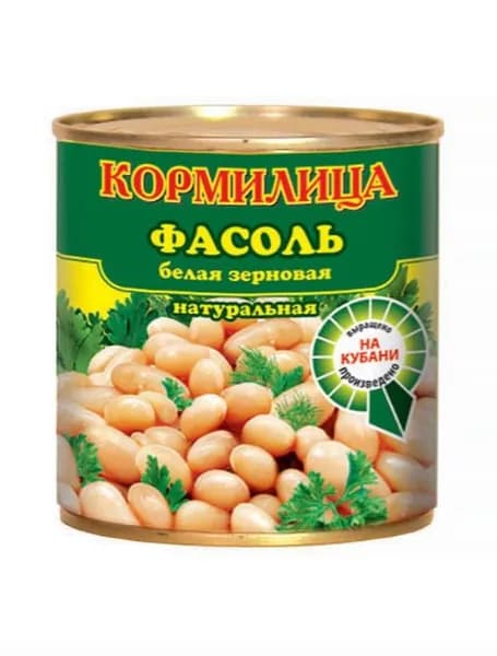 Кормилица Фасоль белая консервированная, 425 мл
