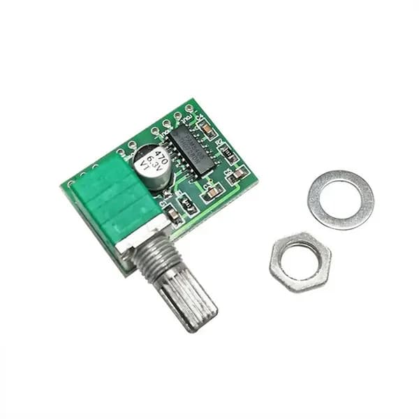 Плата цифрового усилителя PAM8403 mini 5V с переключающим потенциометром может питаться от USB