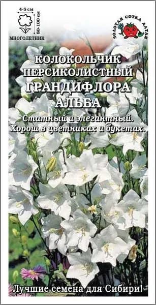 Колокольчик персикол Грандифлора Альба /Сотка/ 0,05 г