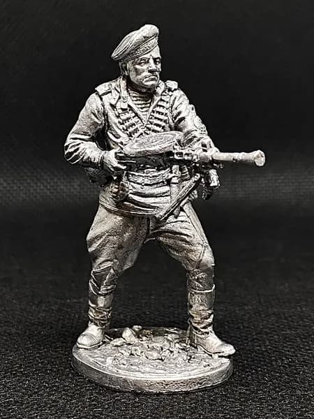 Оловянная фигурка "Краснофлотец СССР с пулемётом ДП, 19431945" коллекционный подарок на 23 Февраля, 9 Мая и День ВМФ Высокая детализация
