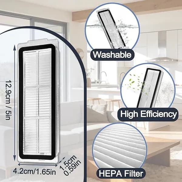 Фильтр, совместимый с робот-пылесосами Xiaomi H50 OV43GB / H50 PRO OV42GL, Mop6 PV32CN Mop 6 Pro PV21CN Mop 6 MAX PV11CN