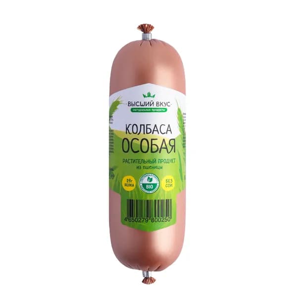 Колбаса пшеничная Веган Особая, 300 г, Высший вкус