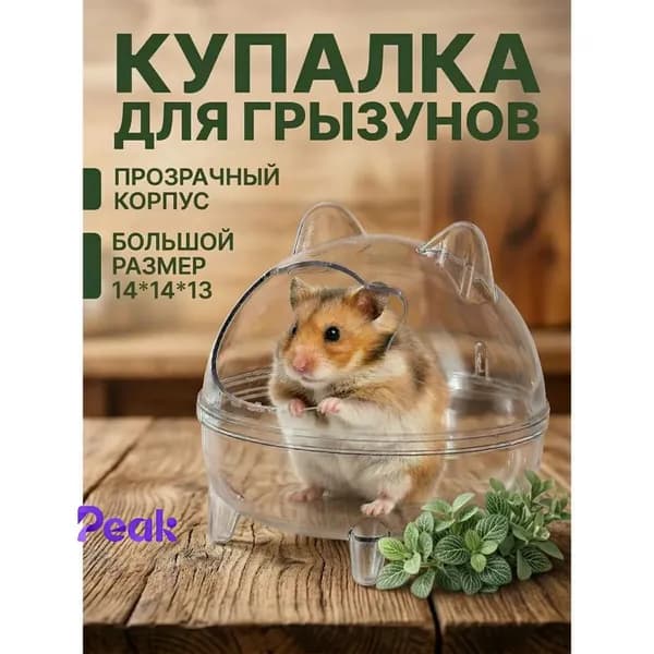 Купалка для грызунов из прочного пластика с высокими бортиками и устойчивым дном песочных ванн и ухода за шерстью.прозрачный