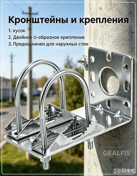 Кронштейн Антенны, Алюминиевый Сплав, Для Установки На Стену, 1 НаборY