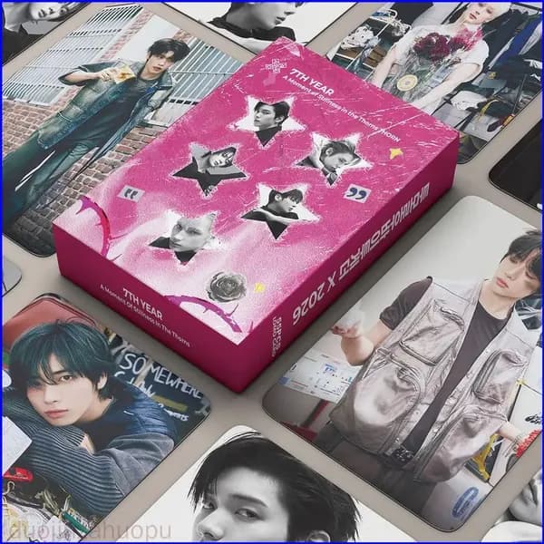 55 карточек, группа Kpop TXT, сувениры к 7-й годовщине, карточки SOOBIN